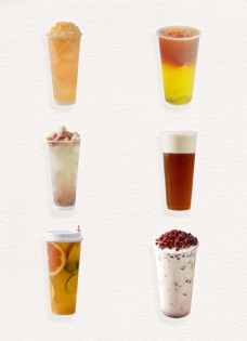 spa物品透明塑料杯红豆奶茶产品实物
