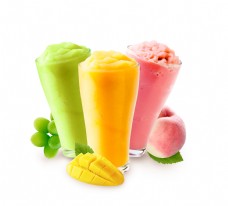 彩色豆沙冰饮料装饰素材
