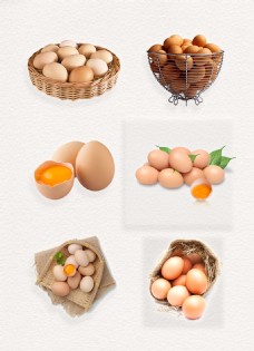 SPA物品竹筐中的鸡蛋产品实物素材