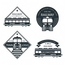 标志设计火车标志不同设计矢量素材