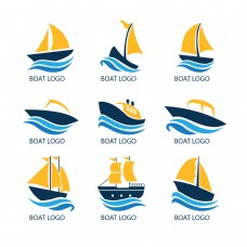帆船形状各异设计素材