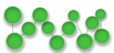 圆形形图案圆形绿色图案连线排列排版