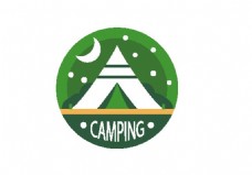 深山野营露营图标矢量素材