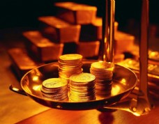 黄金货币纸币硬币金条