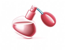 香水元素卡通精致粉色香水瓶矢量元素