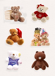 孩子可爱毛绒玩具熊png设计素材