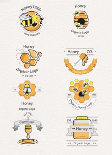 现代卡通蜂蜜设计图标