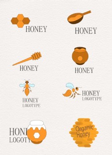 英文艺术字蜂蜜设计图案