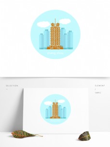 标志建筑郑州建筑标志二七塔元素