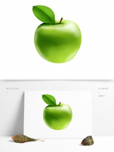 青苹果手绘插画
