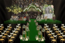 绿色森系婚礼舞台