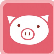 宠物猪卡通动物图标标识