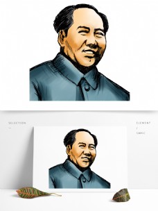 纪念建党节毛主席毛泽东建党节人物手绘