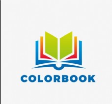 读书翻开的书阅读器logo标志图标