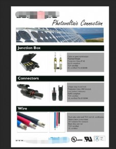 连接线连接器太阳能海报宣传页