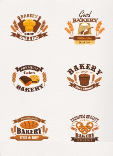 复古手绘面包店标志设计