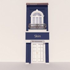 欧式门头简洁美式门头模型装饰设计素材