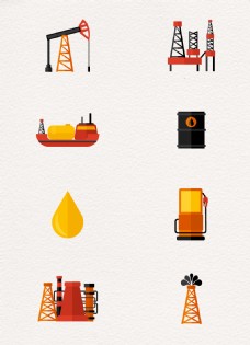 工业石油简洁卡通石油工业素材