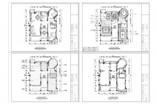 CAD三居室户型施工图纸