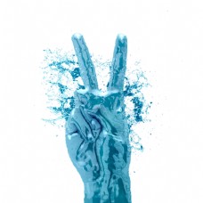 蓝色液体手指第二动作效果图
