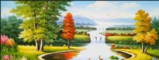 西式水景油画