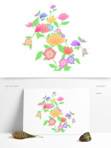 手绘花插画花卉花边边框装饰素材