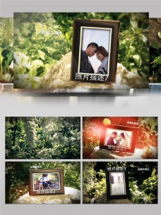 求婚展板大自然照相馆婚礼爱情家庭相册展示AE模板