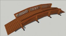 草图大师模型木桥