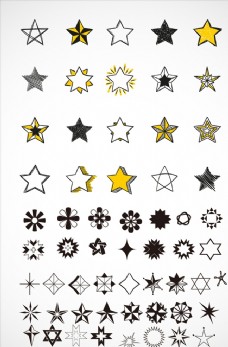 星星符号矢量素材