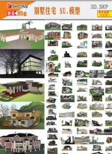 别墅建筑3D别墅庄园建筑设计模型