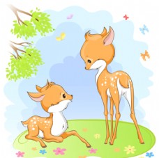 小可爱可爱卡通小鹿