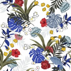 装饰品热带植物印花图案