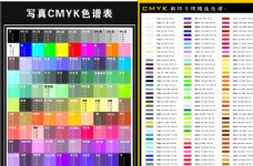 画册设计CMYK印刷色谱表