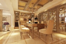 欧式风格温馨餐厅空间效果图