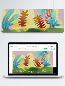 彩色植物背景图设计