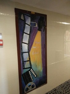 酒店 胶卷画 手绘墙 走廊画