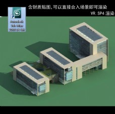 写字楼现代办公楼建筑模型图