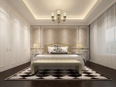 欧式风格卧室空间装修设计效果图