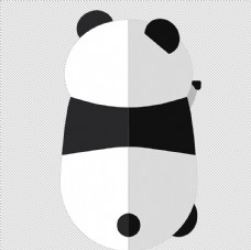 透明底熊猫